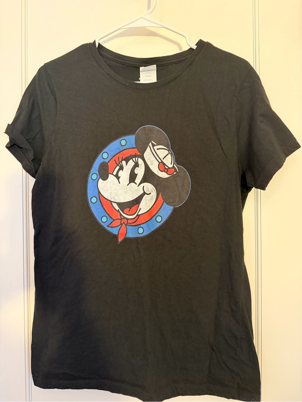 Disney Black Minnie Mouse Nautical Graphic Tee